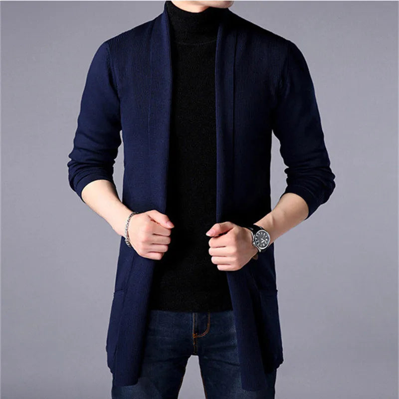 Men's Cardigan Sweater Knitting Coat