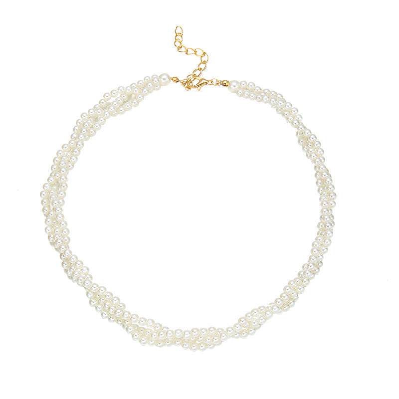 Multi-layer Stringed Pearls Necklace