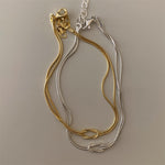 Stainless Steel Chain Necklace Hand Knotted Bracelet