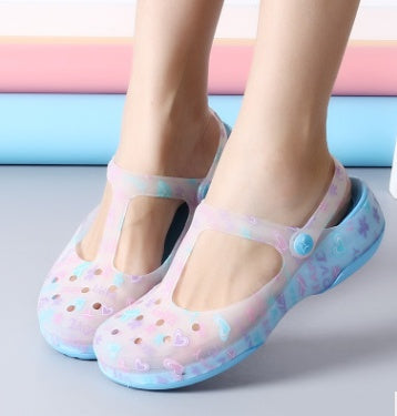 Women’s Printed Jelly Sandals – Summer Beach Shoes: