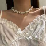 Multi-layer Stringed Pearls Necklace