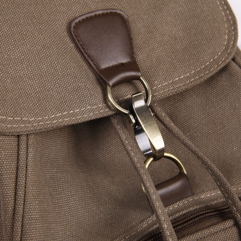 Vintage Canvas School Backpack