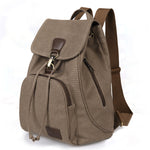 Vintage Canvas School Backpack Bronze