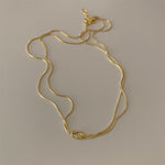 Stainless Steel Chain Necklace Hand Knotted Bracelet