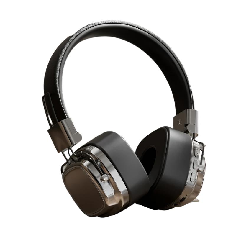 Retro Wireless Bass Headset Silver Black
