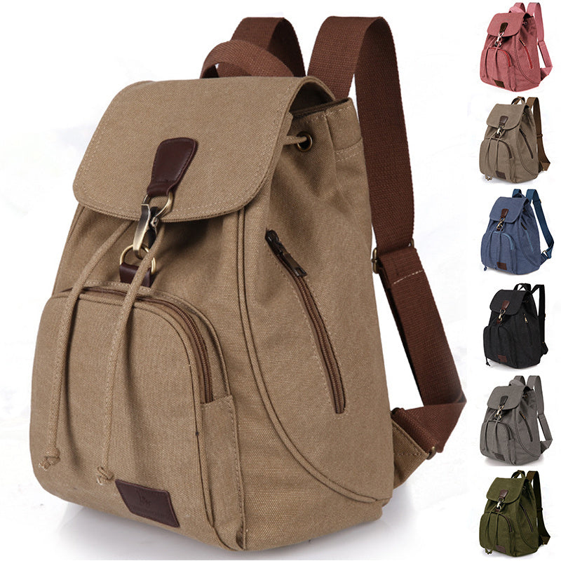 Vintage Canvas School Backpack