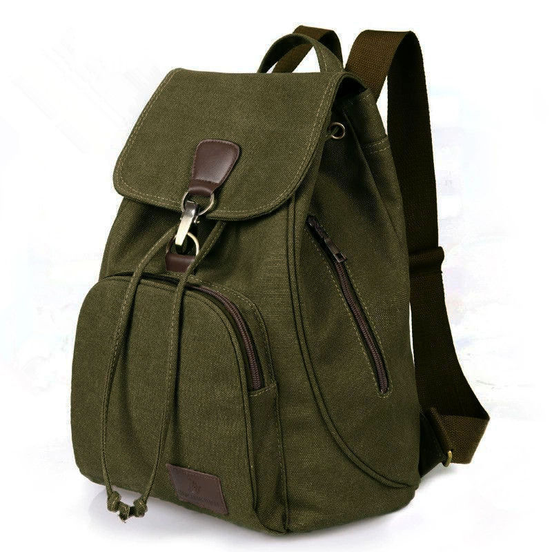 Vintage Canvas School Backpack