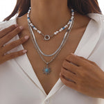 Ethnic Style Stringed Pearls Necklace