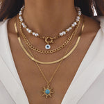Ethnic Style Stringed Pearls Necklace