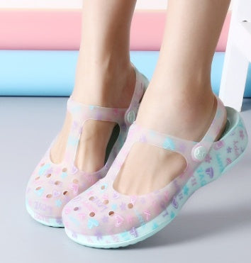 Women’s Printed Jelly Sandals – Summer Beach Shoes: