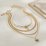Ethnic Style Stringed Pearls Necklace