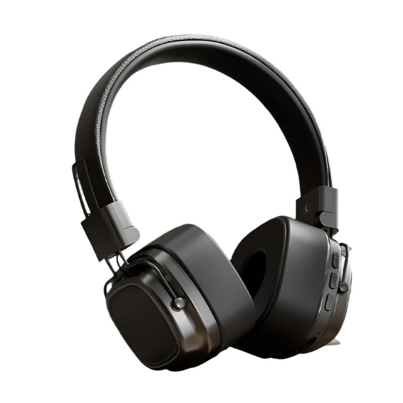 Retro Wireless Bass Headset Cool Black