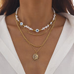 Ethnic Style Stringed Pearls Necklace