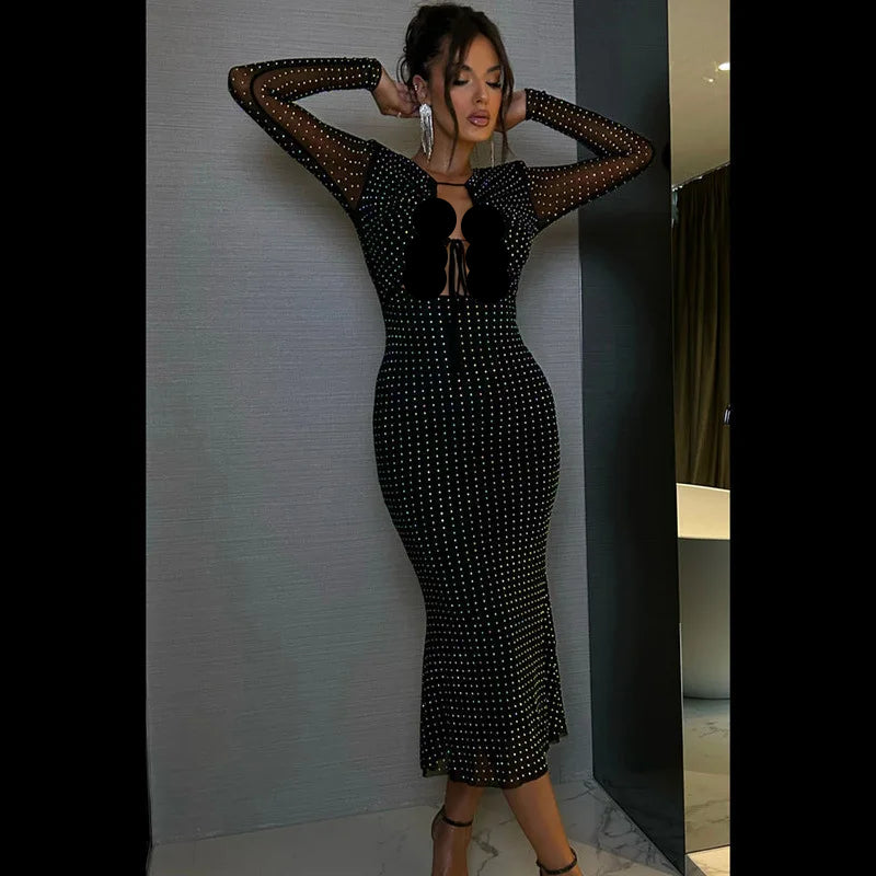 Club outfit for women long sleeve dress