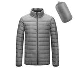 Grey Men's Winter Hooded Jacket – Front View