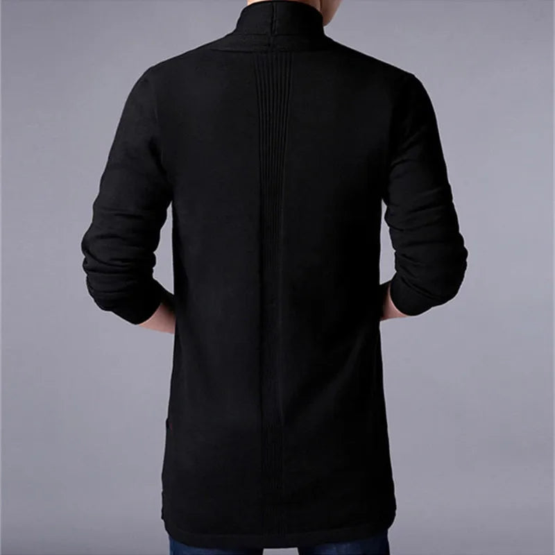 Men's Cardigan Sweater Knitting Coat Front View – Casual and Comfortable