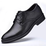 Men's Leather Shoes – Side View in Black PU Leather