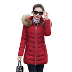 Slim Hooded Winter Puffer Jacket with hood and tailored fit