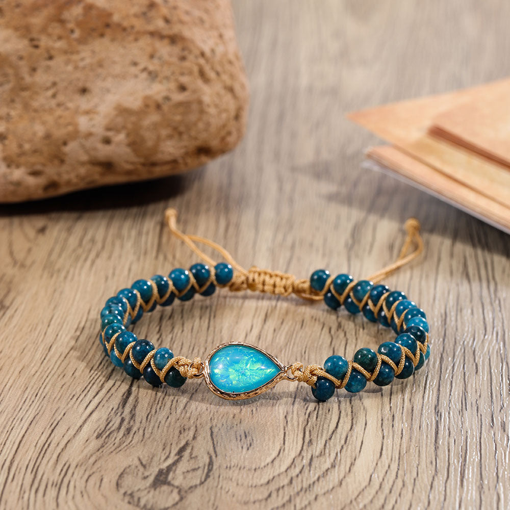 Water Drop Shape Sapphire Couple Bracelet