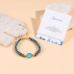 Water Drop Shape Sapphire Couple Bracelet