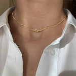 Stainless Steel Chain Necklace Hand Knotted Bracelet
