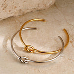 Titanium Steel Material Does Not Fade 18K Gold Plating Knotted C- Shaped Bracelet & Watch Ornament