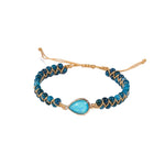 Water Drop Shape Sapphire Couple Bracelet