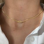 Stainless Steel Chain Necklace Hand Knotted Bracelet