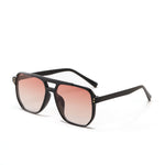 Square Double Beam Fashion Black Sunglasses For Women