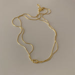 Stainless Steel Chain Necklace Hand Knotted Bracelet