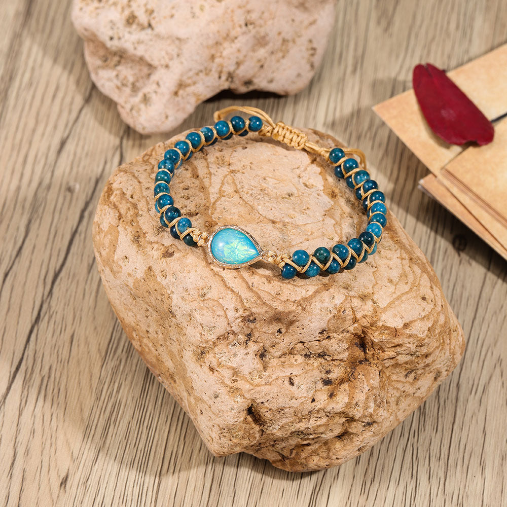 Water Drop Shape Sapphire Couple Bracelet