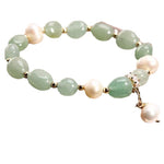 Fashion Natural Stone Freshwater Pearls Crystal Bracelet