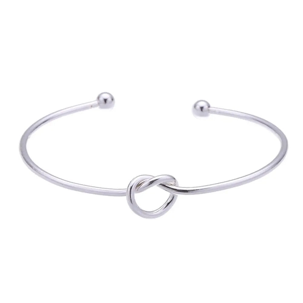 Titanium Steel Material Does Not Fade 18K Gold Plating Knotted C- Shaped Bracelet & Watch Ornament