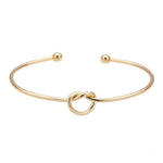 Titanium Steel Material Does Not Fade 18K Gold Plating Knotted C- Shaped Bracelet & Watch Ornament